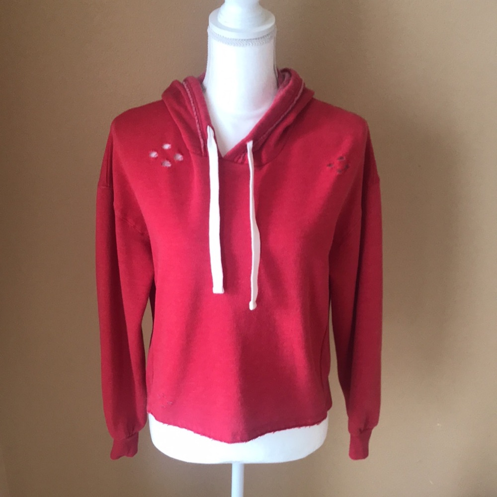 Colsie Red Cropped Hoodie| NWOT| SZ XS